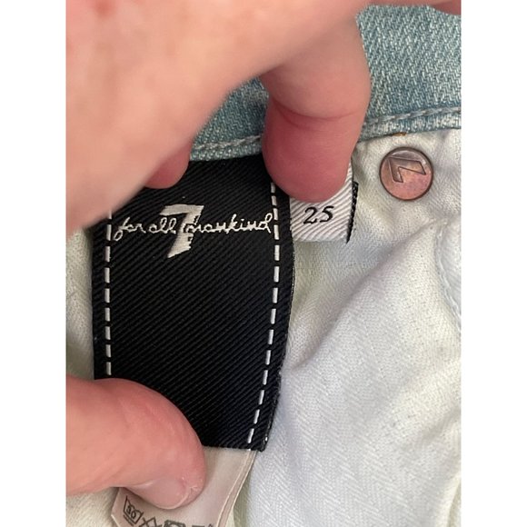 7 For All Mankind Relaxed Skinny Nashville Light Jeans Womens Size 25 $218 - Picture 7 of 11